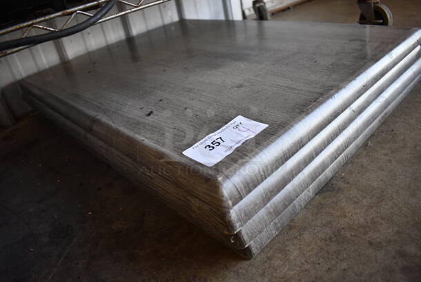 4 Gray Wood Pattern Tabletops. 24x32x1.5. 4 Times Your Bid! - Image 2 of 3