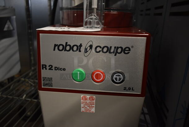 BRAND NEW SCRATCH AND DENT! Robot Coupe R 2 Dice Metal Commercial Countertop Food Processor. 120 Volts, 1 Phase. Tested and Working! - Image 3 of 4