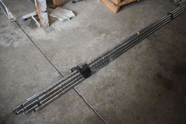 ALL ONE MONEY! Lot of 8 Chrome Finish Poles! 87" - Image 1 of 3