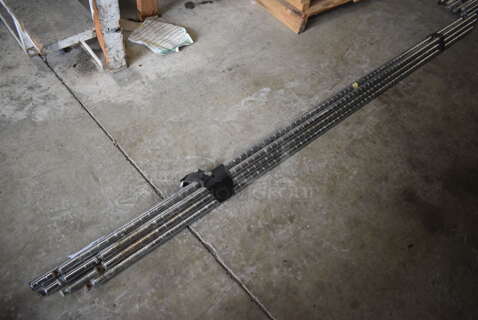 ALL ONE MONEY! Lot of 8 Chrome Finish Poles! 87"