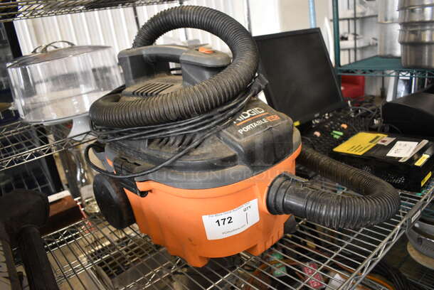 Rigid Orange and Black Poly Portable Vacuum Cleaner. 14x20x19. Tested and Working! - Image 2 of 4