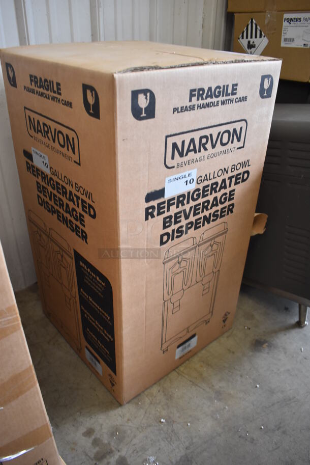 BRAND NEW IN BOX! Narvon MEGA 140S 378D10G1 Stainless Steel Commercial Single 10 Gallon Bowl Refrigerated Beverage Dispenser. 120 Volts, 1 Phase. Tested and Working! - Image 3 of 5