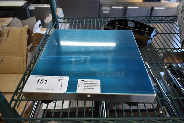 BRAND NEW SCRATCH AND DENT! AvaWeigh 334RS400 Stainless Steel Commercial Countertop Food Portioning Scale. Cannot Test Due To Missing Power Cord - Image 5 of 5