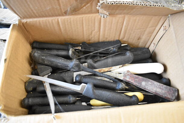 40 SHARPENED Stainless Steel Knives Including Fillet Knives. 40 Times Your Bid!  - Image 1 of 5