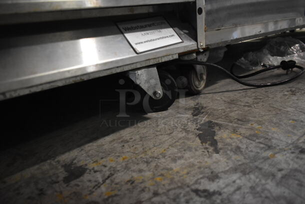 Avantco 178CFD1RR Stainless Steel Commercial Single Door Reach In Freezer w/ Poly Coated Racks on Commercial Casters. 115 Volts, 1 Phase. Tested and Powers On But Does Not Get Cold - Image 5 of 7