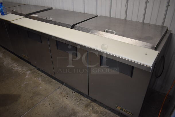 2011 True TSSU-72-30M-B-ST Stainless Steel Commercial Pizza Prep Table on Commercial Casters. 115 Volts, 1 Phase. 72x34x38. Tested and Working! - Image 5 of 9
