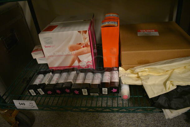 ALL ONE MONEY! Tier Lot of Various Items Including SensEpil Hair Removal, Skineez Slimming Spray, Wall Mount Clocks, and Heat and Air Deflector - Image 1 of 6