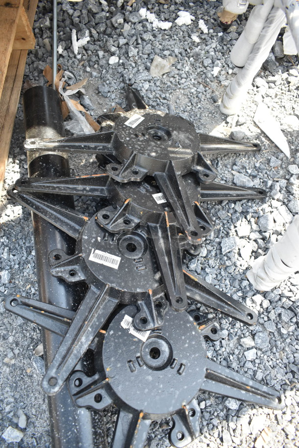 BRAND NEW SCRATCH AND DENT! Lot of Various Table Leg Pieces; 1 Column and 4 Top Pieces.  - Image 3 of 4