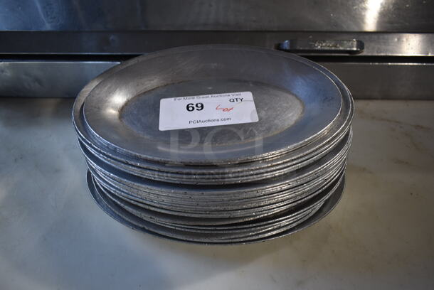 ALL ONE MONEY! Lot of Various Metal Oval Trays. - Image 1 of 3
