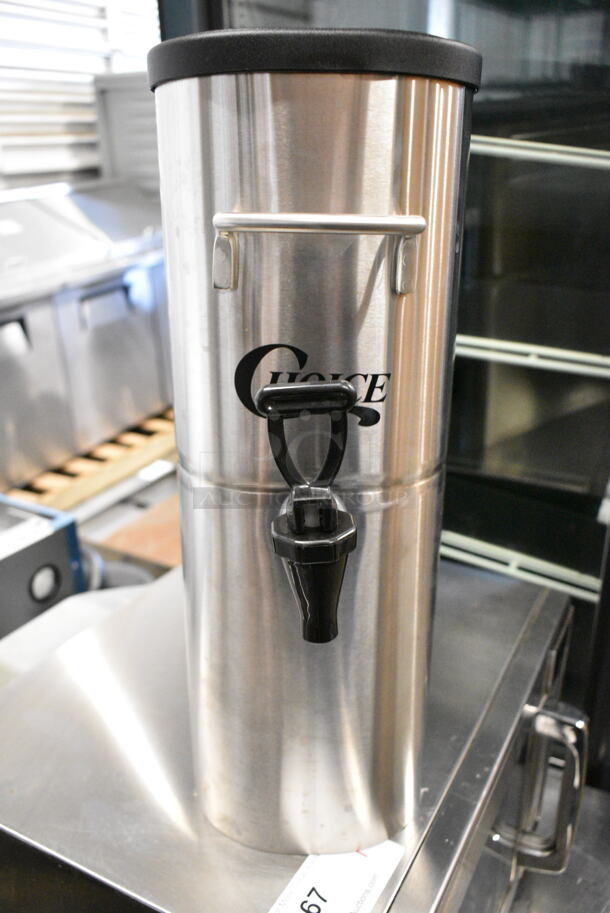2 BRAND NEW SCRATCH AND DENT! Choice 407ITD4GS 4 Gallon Slim Iced Tea Dispenser. 2 Times Your Bid!  - Image 3 of 8