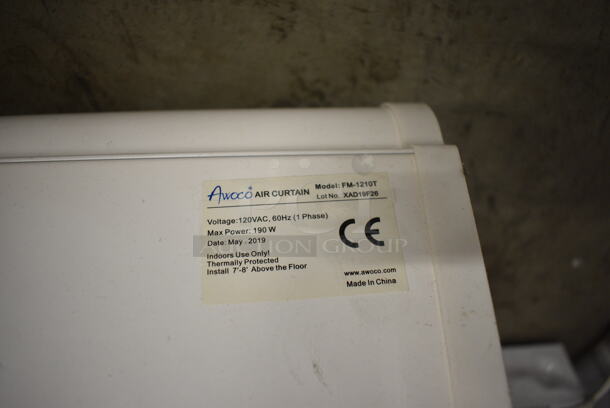 2019 Awoco Model FM-1210T Metal Air Curtain. 120 Volts, 1 Phase. 39.5x9x7.5. Tested and Working! - Image 4 of 4