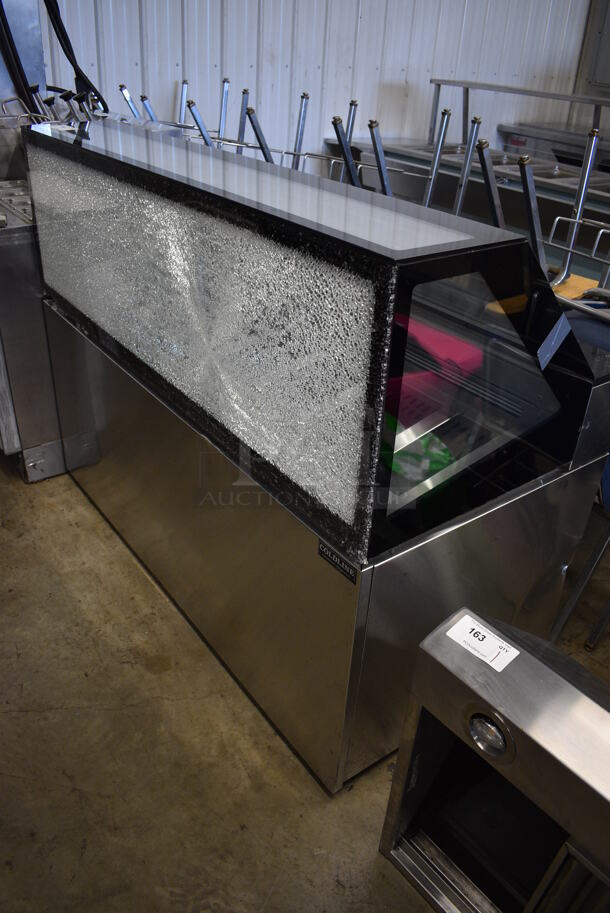 Coldline Stainless Steel Commercial Floor Style Deli Display Case Merchandiser. See Pictures For Glass Damage. 59x28x45. Tested and Powers On But Does Not Get Cold