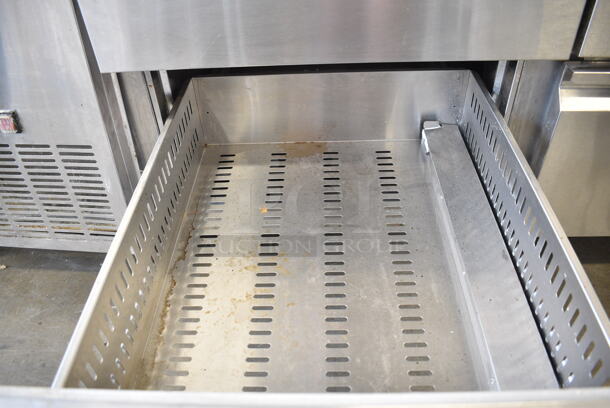 Avantco 178SSPPT3 Stainless Steel Commercial Pizza Prep Table w/ 6 Drawers on Commercial Casters. 115 Volts, 1 Phase. Tested and Does Not Power On - Image 11 of 12