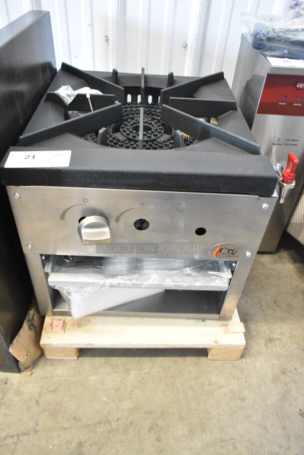 BRAND NEW SCRATCH AND DENT! Cooking Performance Group CPG 351CPGSP18N Stainless Steel Natural Gas Stock Pot Range. 80,000 BTU - Image 1 of 5