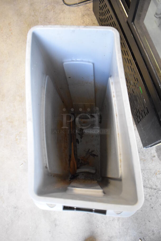 Rubbermaid Gray Poly Slim Jim Trash Can. 11x24x30 - Image 3 of 3