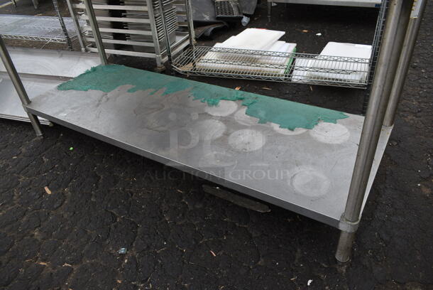 Stainless Steel Commercial Table w/ Under Shelf and 2 Tier Over Shelf. - Image 4 of 5