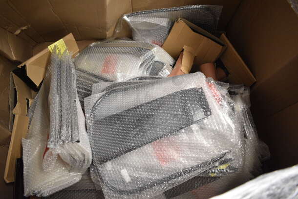 PALLET LOT of 50 BRAND NEW Items Including 427TBCLRD325 Lancaster Table & Seating Excalibur 3" Standard Height Outdoor Table Base Column, 10 164BMCABLKBK Stool Back. 50 Times Your Bid! - Image 1 of 9