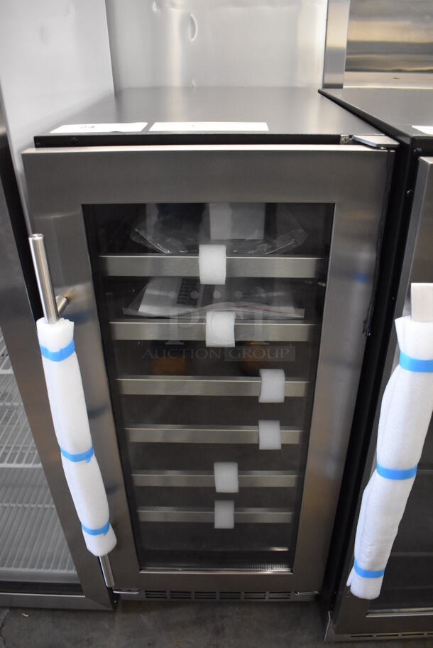 BRAND NEW SCRATCH AND DENT! Silhouette DWC031D1BSSPR Stainless Steel Single Door Reach In Wine Chiller Cooler Merchandiser. 115 Volts, 1 Phase. 15x24x34.5. Tested and Working! - Image 1 of 7