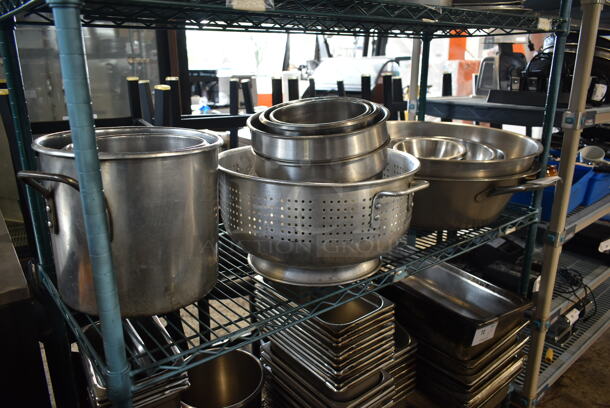 ALL ONE MONEY! Lot of Various Metal Bowls and Colander - Image 3 of 6