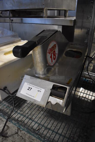 Dito Dean TR22 Metal Commercial Countertop Food Processor. 10x20x18. Tested and Does Not Power On