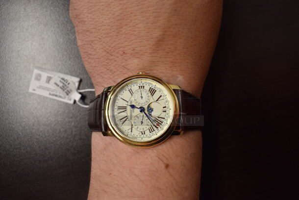 BRAND NEW IN BOX! Frederique Constant Business Timer Men's Quartz WR60 SSG STRA FC-270EM4P5 Watch - Image 6 of 7