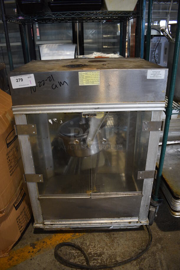 Gold Medal Model 2001ST Metal Commercial Countertop Popcorn Machine Merchandiser. 120 Volts, 1 Phase. 27x20x40.5. Cannot Test Due To Plug Style