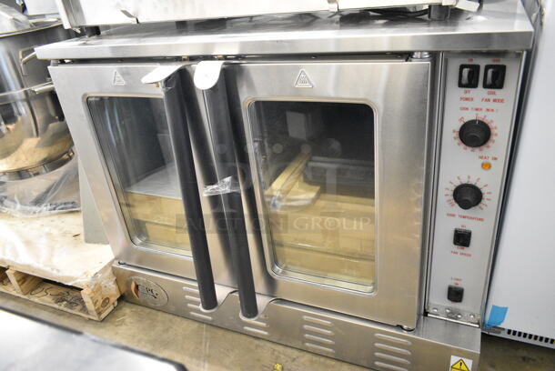 BRAND NEW SCRATCH AND DENT! Cooking Performance Group CPG FGC-100-DDN Deep Depth Single Deck Full Size Natural Gas Convection Oven. 60,000 BTU. Does Not Have Legs.  - Image 2 of 5