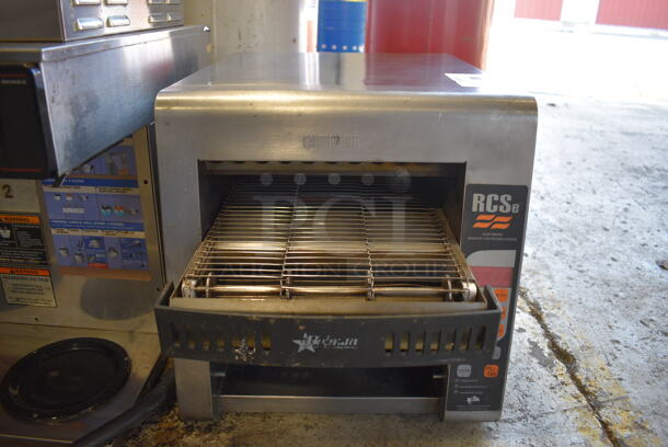 Star Holman Model RCSE-2-1200BK Stainless Steel Commercial Countertop Conveyor Toaster. 208 Volts, 1 Phase. 14.5x23x14