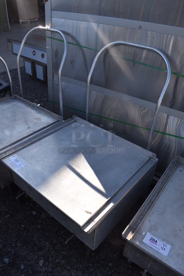 Metal Commercial Dolly w/ Push Handle on Commercial Casters. 27x32x39 - Image 1 of 3
