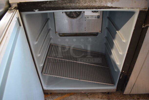 Delfield 406CA-DHL-DD1 Stainless Steel Commercial Single Door Undercounter Cooler on Commercial Casters. 115 Volts, 1 Phase. 27.5x28x32. Tested and Working! - Image 4 of 5