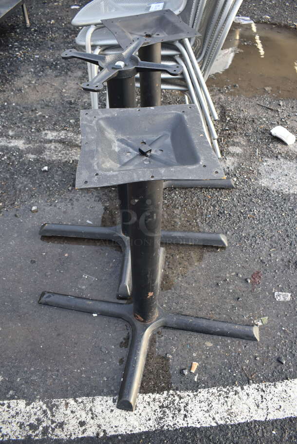 3 Various Black Metal Table Bases. Includes 24x29x28. 3 Times Your Bid! - Image 2 of 4