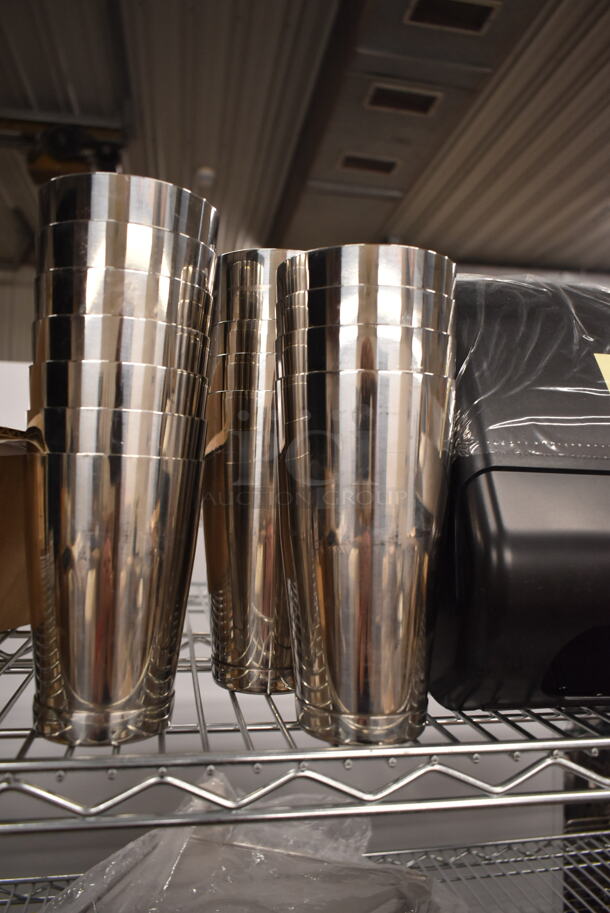 BRAND NEW SCRATCH AND DENT! Lot of Various Items Including 16 Barfly M37080 Stainless Steel Mixing Cups, Black Wall Mount Paper Towel Dispenser and 712B5536D Double Stainless Steel Speedwell.  - Image 3 of 9