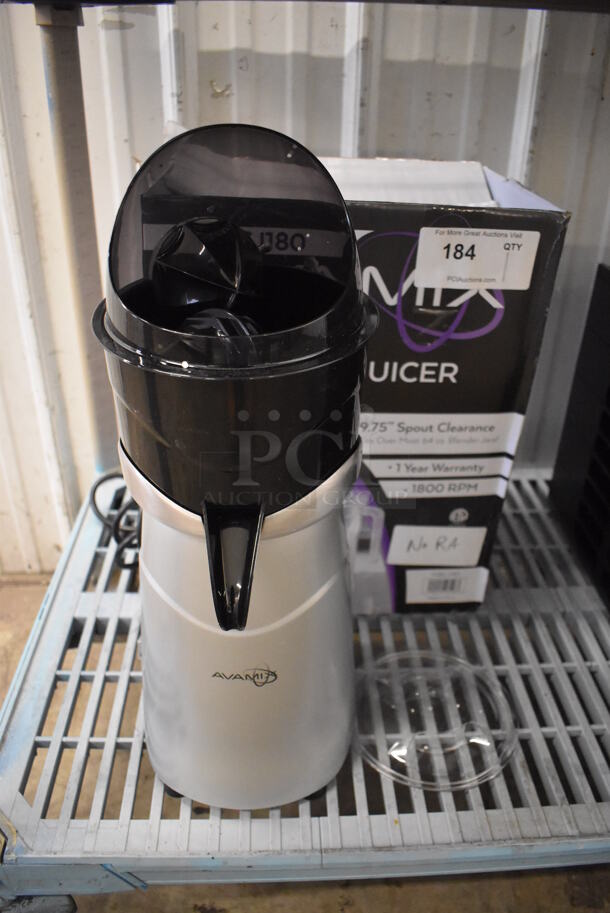 BRAND NEW IN BOX! 2021 AvaMix CJ180 Stainless Steel Commercial Countertop Electric Powered Citrus Bar Juicer. 120 Volts, 1 Phase. 8x10x21. Tested and Working!
