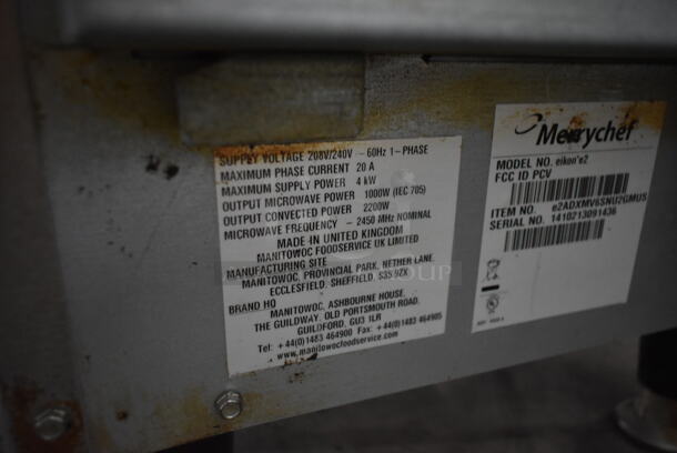 2014 Merrychef eikon e2 Stainless Steel Commercial Countertop Electric Powered Rapid Cook Oven. 208/240 Volts, 1 Phase.  - Image 7 of 7