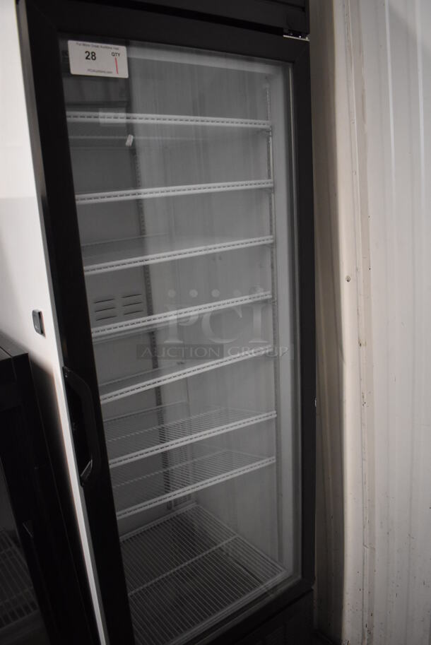 Habco SE18 Metal Commercial Single Door Reach In Cooler Merchandiser w/ Poly Coated Racks. 115 Volts, 1 Phase. 24x24x78. Tested and Working! - Image 2 of 4