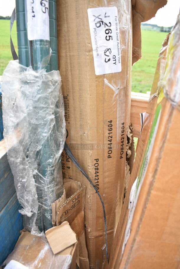 6 BRAND NEW SCRATCH AND DENT! Items; Regency 460ECP34 34" NSF Chrome Post,  Green Finish Poles. 6 Times Your Bid! - Image 3 of 5