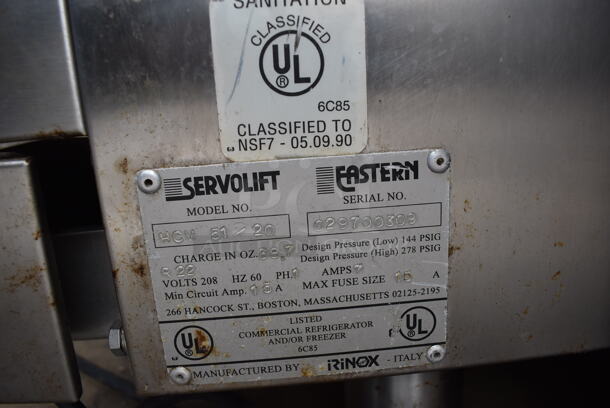 Servolift Eastern HCM 51/20 Stainless Steel Commercial Single Door Undercounter Blast Chiller w/ Probe. 208 Volts, 1 Phase. 28x29x33.5 - Image 3 of 7