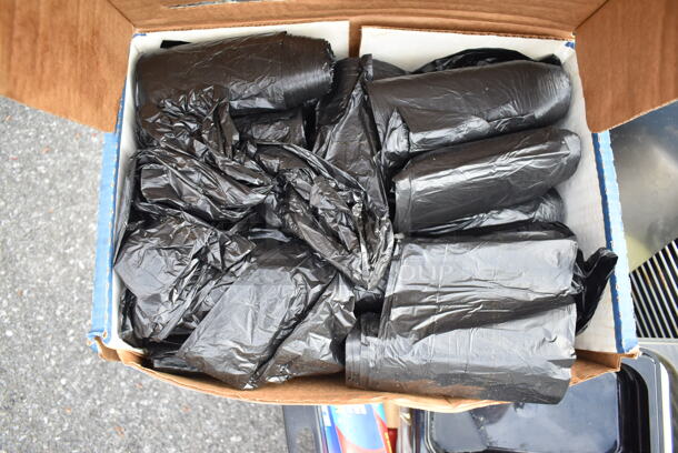 ALL ONE MONEY! Lot of Various Items Including Trash Can Bags, Poly Bin and Rack - Image 3 of 10