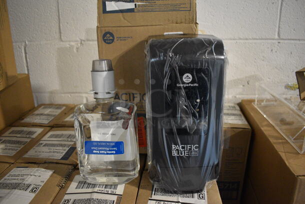 6 BRAND NEW IN BOX! Georgia Pacific Poly Pacific Blue Wall Mount Soap Dispenser w/ Bottle of Gentle Foam Soap. 5x5x11. 6 Times Your Bid! - Image 2 of 7