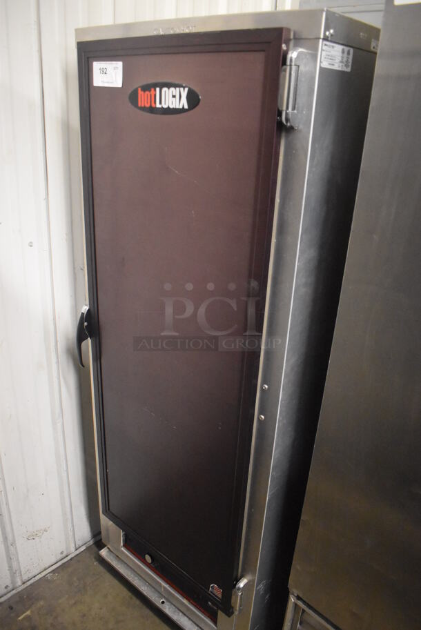 Carter Hoffmann HL3-18-31 Metal Commercial Single Door Heated Holding Cabinet on Commercial Casters. 120 Volts, 1 Phase. 26.5x31x70. Tested and Working!