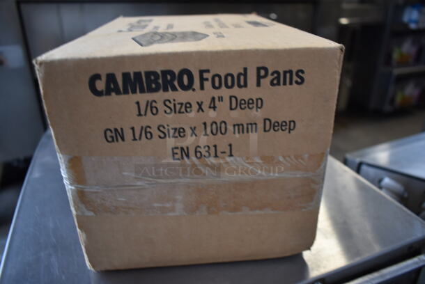 Box of 6 BRAND NEW Cambro Clear Poly 1/6 Size Drop In Bins. 1/6x4 - Image 4 of 6