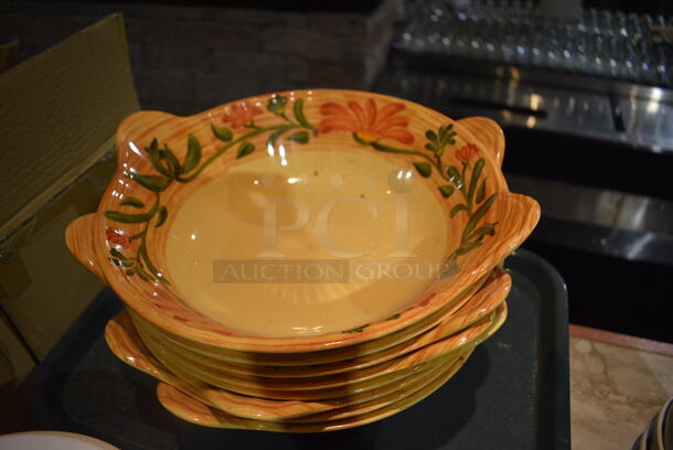 ALL ONE MONEY! Lot of 27 White Oval Poly Plates, 7 Yellow Poly Bowls and 30 Green Trays. Includes 13x9.5x1. (bar) - Image 4 of 6