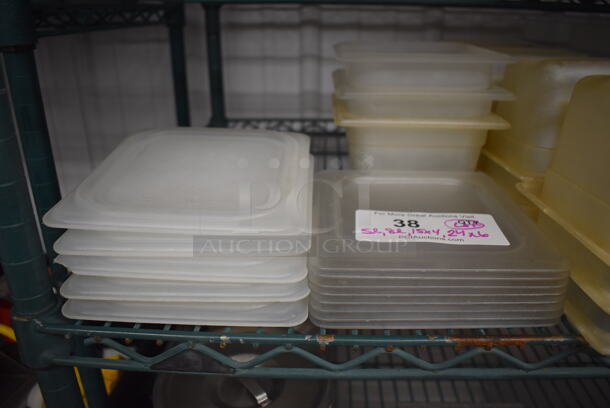 ALL ONE MONEY! Lot of Poly Drop In Bins and Lids; 13 1/6 Size Lids, 15 1/6x4 and 24 1/6x6 - Image 2 of 6