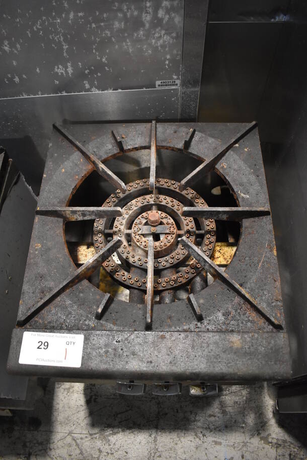 Sang Kung SKCO-1 Stainless Steel Commercial Countertop Natural Gas Powered Single Burner Stock Pot Range. 18x22x23 - Image 4 of 6