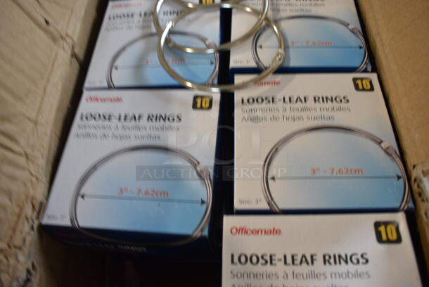 ALL ONE MONEY! Lot of 45 Boxes of Officemate Loose Leaf Rings! 3".  - Image 3 of 3