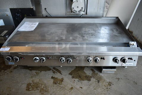 BRAND NEW SCRATCH AND DENT! LATE MODEL! Garland 372GT60GT60N Stainless Steel Commercial Countertop Natural Gas Powered Flat Top Griddle.