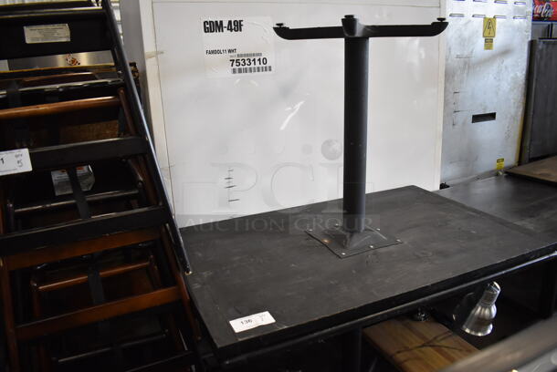 2 Black Wooden Dining Tables. 48x30x30. 2 Times Your Bid! - Image 2 of 5
