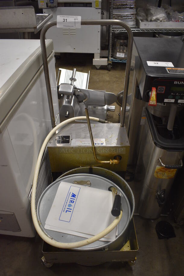 Miroil Metal Commercial Portable Oil Filtration System on Commercial Casters. 17x25x39 - Image 1 of 6