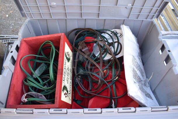 Tan Poly 3 Tier Cart w/ Push Handles on Commercial Casters. 31x18x37 - Image 4 of 5