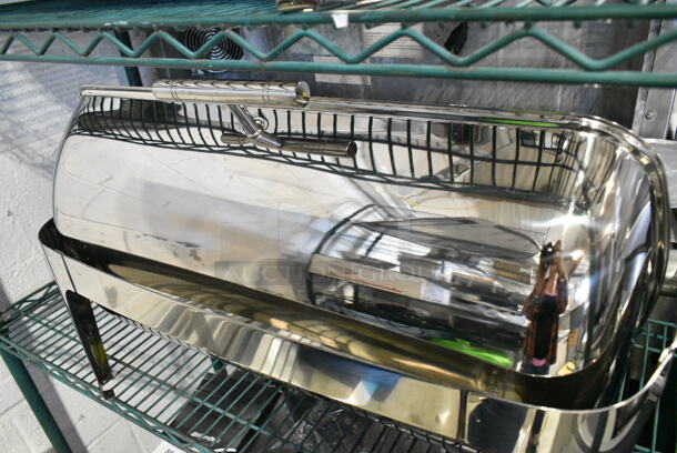 3 BRAND NEW SCRATCH AND DENT! Acopa 922EC15CHROM Supreme 8 Qt. Full Size Chrome Accent Roll Top Chafer. 3 Times Your Bid!  - Image 3 of 8